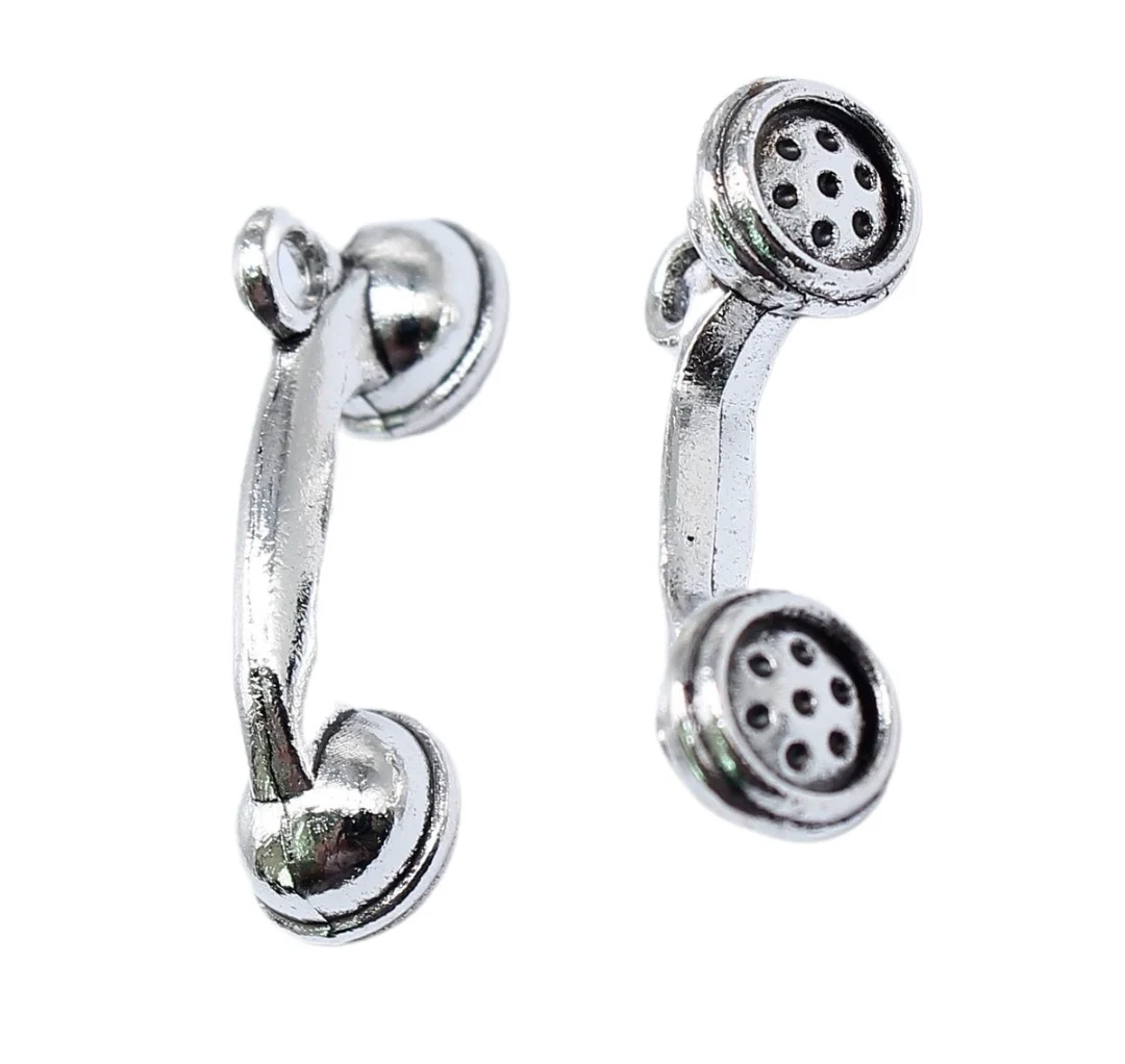 

15pcs 24x7mm Zinc alloy metal tibetan silver plated charm T0705 for jewelry making