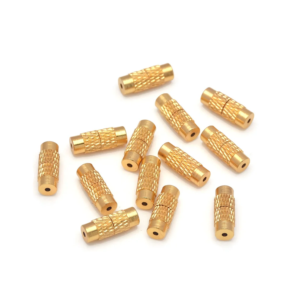 20 Stück Messing-Säulen-Schraubverschlüsse, 4x12mm, für Armbänder, Halsketten und Schmuckherstellung. – Detail 8