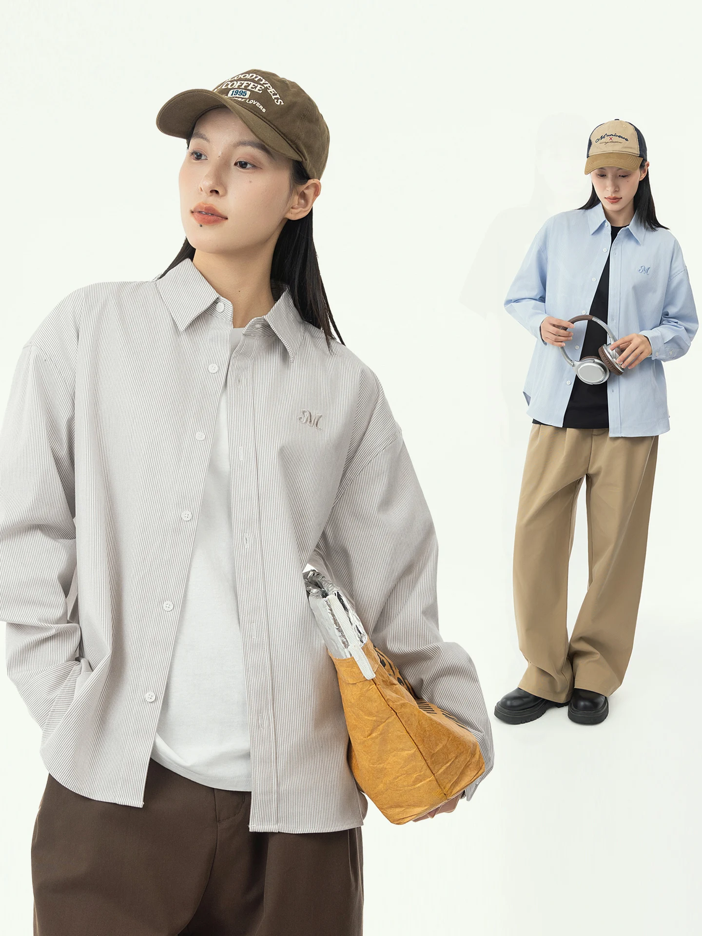 

Рубашка MANNSTU Весна 2026: Новинка, повседневная свободная рубашка из оксфордской ткани в полоску с длинным рукавом для женщин и мужчин, устойчивая к повреждениям