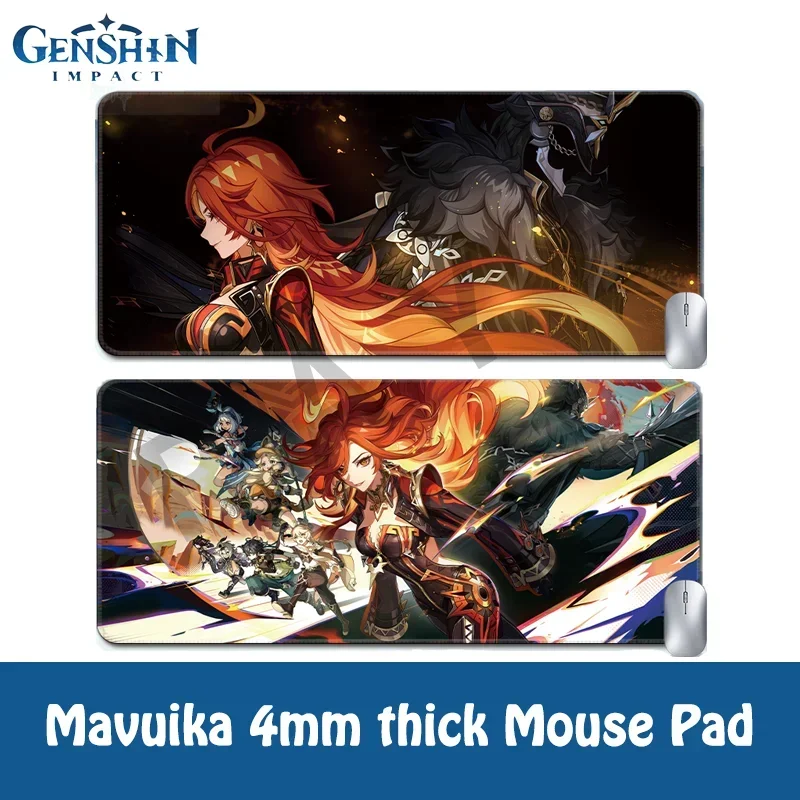 DIY Genshin Impact Mavuika Natlan 4mm thick Mouse Pad 900x400mm 300x250mm in Stock