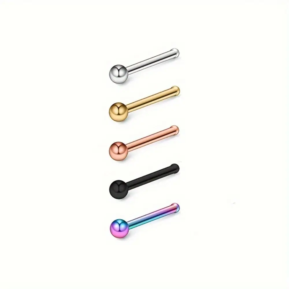 Conjunto de Jóias Piercing em Aço Inoxidável, Anéis Nariz Unisex, Lábio e Barbell Studs, Estilo Festa Punk, Diário, 5 PCs, 10 PCs