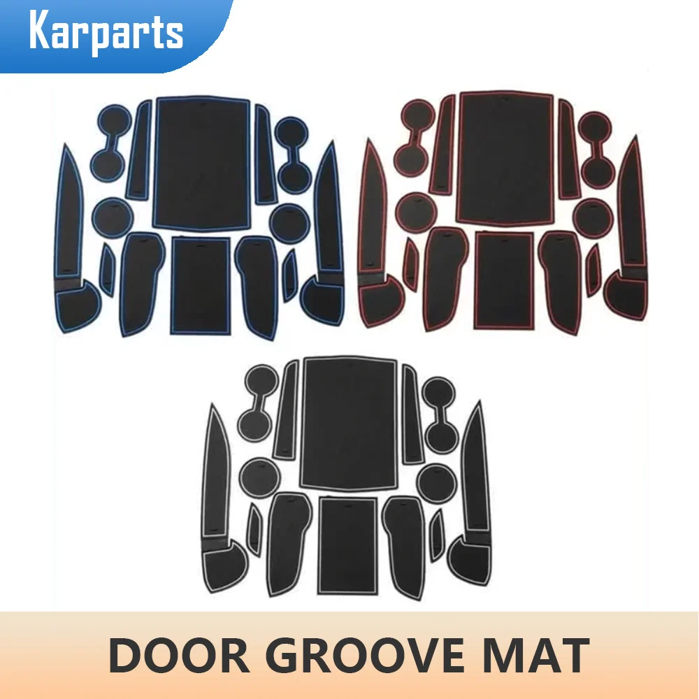 

14Pcs Door Groove Mat for Mitsubishi Pajero Sport 2015 2016 2017 Montero Shogun Sport Rubber Gate Slot Cup Cushion Accessories