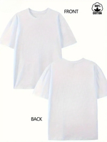 Men's Couple Unisex Cotton T-Shirt Breathable Oversized Casual Loose Women Top Tee Streetwear Clothing Short Sleeve Solid Color