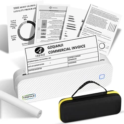 Inktloze draagbare A4 thermische printer Bluetooth PDF Excel Woorddocument Drukmachine Papierrol voor kantoorwerk Thuisschool