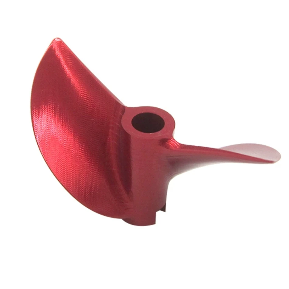 Hélice de aleación de aluminio CNC de Color rojo de 2 hojas ID = 4,0/4,76mm OD = 40 ~ 46mm paso = 1,9 para barco eléctrico RC