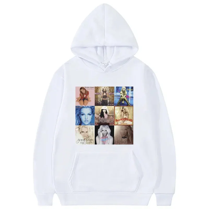 Singer Britney Spears Music Album Cover Hoodie Men Women Hip Hop Vintage Oversized Sweatshirt Male Casual Hoodies Fans Gift