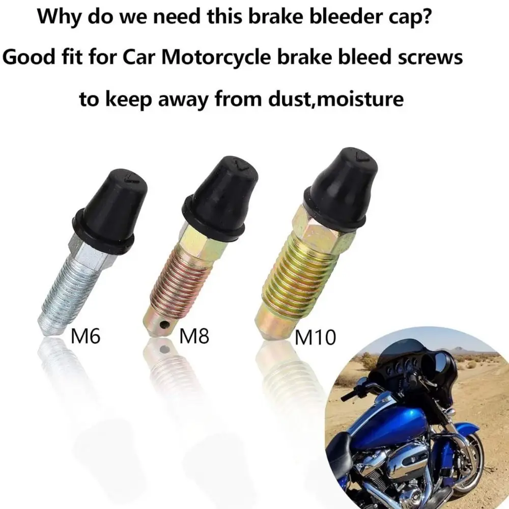 2Pack One Way Check Valve Motorcycle Brake Bleeder Hose Kit Aluminum Construction Leak Resistant Hydraulic Brake Fluid Bleeder view 2