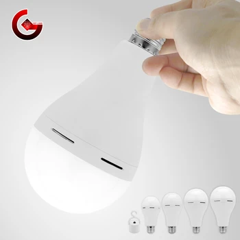 가정용 정전용 LED 충전식 전구, 비상 전구, 캠핑 텐트, 베란다 정원 램프, 7w, 9w, 12w, 15w, 1200mAh, 85-265V 