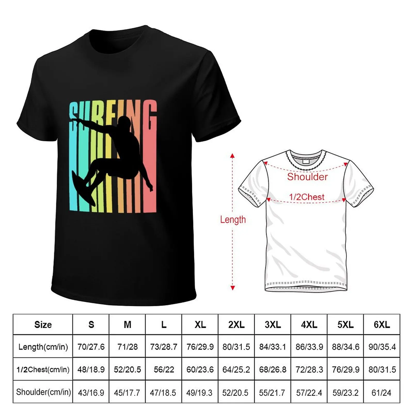 Surf Lover T-Shirt Casual Everyday Short Sleeve T-Shirt