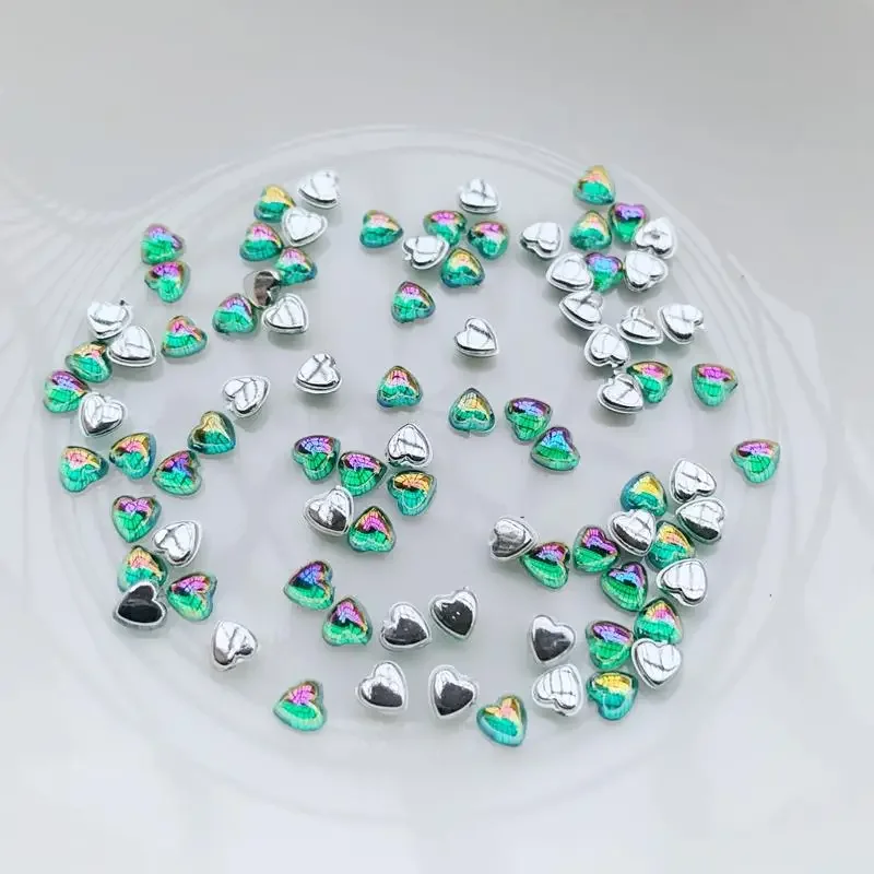 Glittering AB color Heart jewelry accessories Rhinestones Making Scrapbook crafts Nail Art Design accessories supply 200pcs/lot