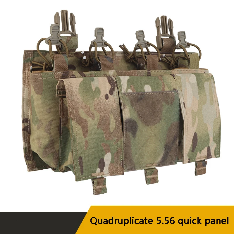 Multi-functional Tactical Vest Expansion Conversion Module 25mm Socket Quadruple 5.56 Camouflage Fast Panel Triple Sundries Bag