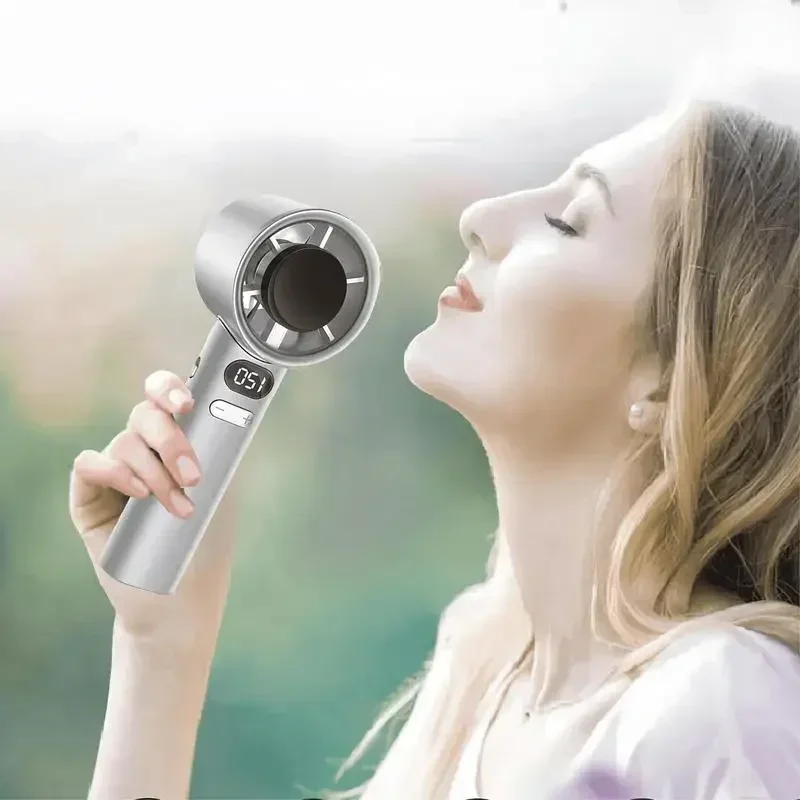 Ultra Portable Mini Turbo Fan Handheld USB Powered 100 Speed Adjustable Personal Cooling Fan Lightweight Quiet for Outdoor Use