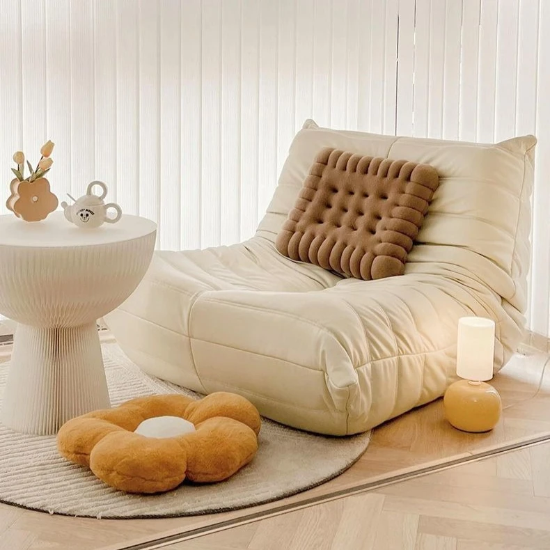 

Cat Scratch Leather Nordic Togo Internet Celebrity Lazy Caterpillar Sofa Bedroom Single Person Sofa Chair Living Room Suede