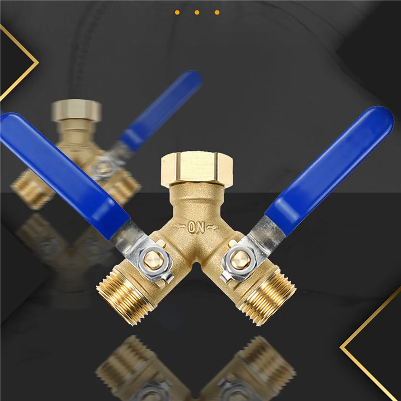 

Разветвитель садового шланга ABMH-2X, Y-образный разветвитель для шланга с отключением, 2-ходовой разветвитель для шланга для тяжелых условий эксплуатации, Y-образный клапан, резьба GHT 3/4 дюйма