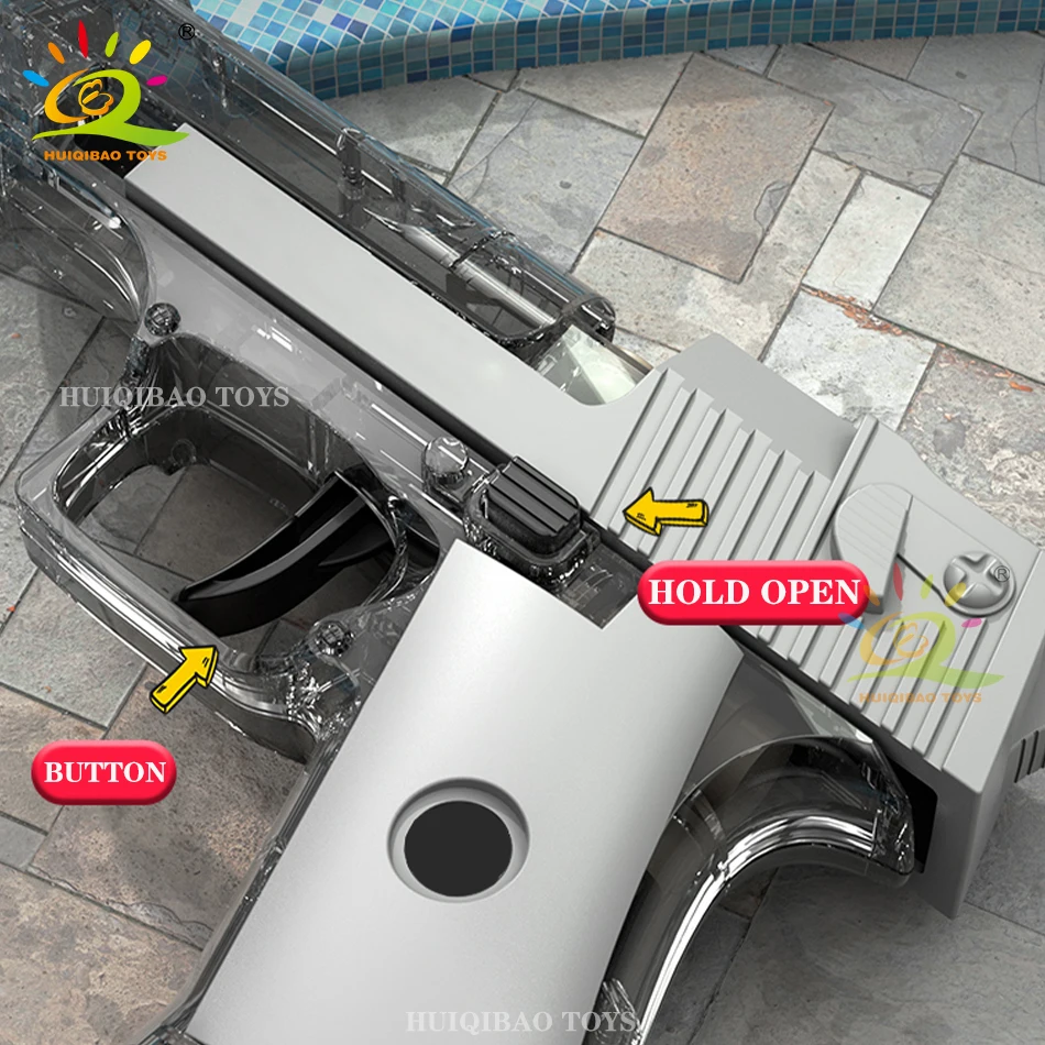 Huiqibao Desert Eagle Handleiding Waterpistool Draagbare Zomer Strand Outdoor Schieten Pistool Vechten Fantasie Speelgoed Voor Jongens Spel Volwassenen Kind