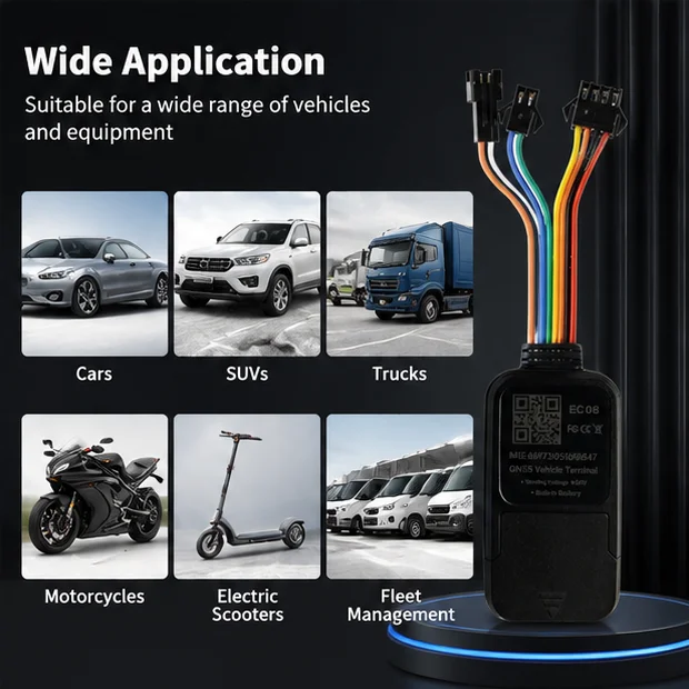 GPS Vehicle Tracker 9-90V EC08B Car Locator GT06 Protocol Real Time Tracking Anti Theft Device Fleet Managemen - view 5