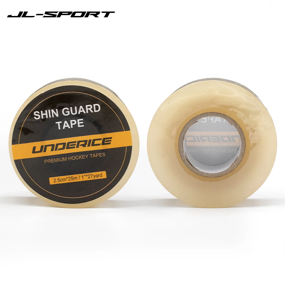 25M Ice Hockey Shin Pad Tape PVC Hockey Sock Tape Roll Clear Tape Anti-slip Shin Guard Skating Gear Ice Hockey Sock Accessories