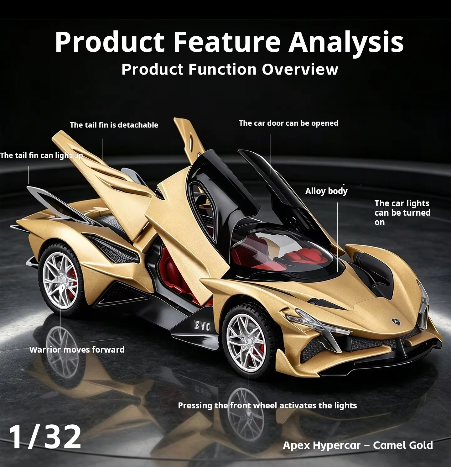 1:32 Lamborghini Aventador Diecast automodel, openbare schaarduren, terugtrekfunctie, sportwagen speelgoed, verzamelbaar ornament
