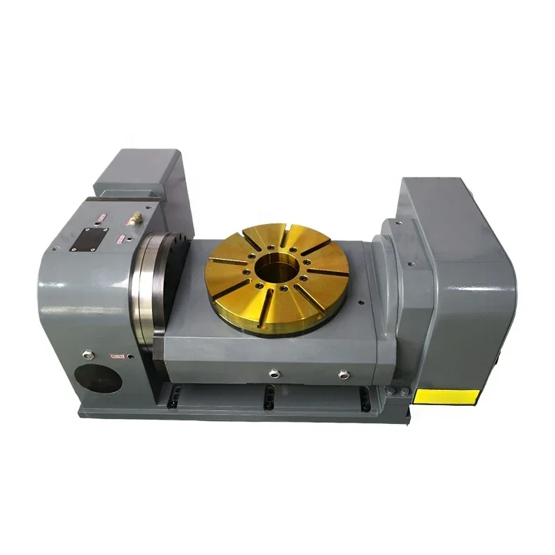 Axis CNC Turntable Machine Tools Accessories 165mm Diameter 5th 5 Axis Tilting Indexing Cam Cradle Rotary Table For CNC Lathe