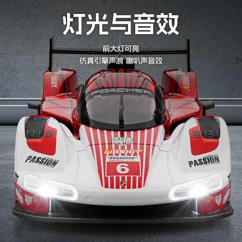 1:22963 modelo de coche de carreras modelo de aleación de simulación sonido y luz adorno de coche de juguete extraíble