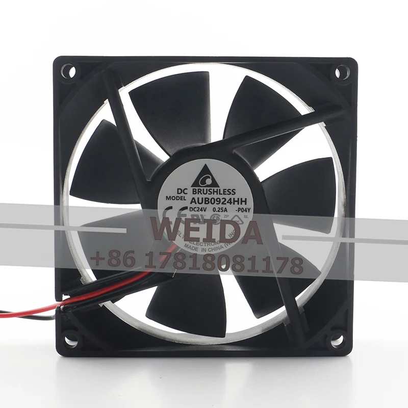 

Delta AUB0924HH 9025 24V 0.25A DC speed control device variable 90X90X25MM frequency fan