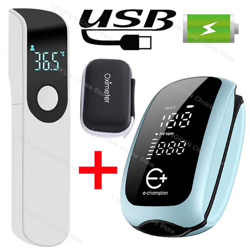 Digital LED Display Child Rechargeable Medical Oximeter Strap Lanyard Fingertip Pulse Oximeter Blood Oxygen Saturation Monitor