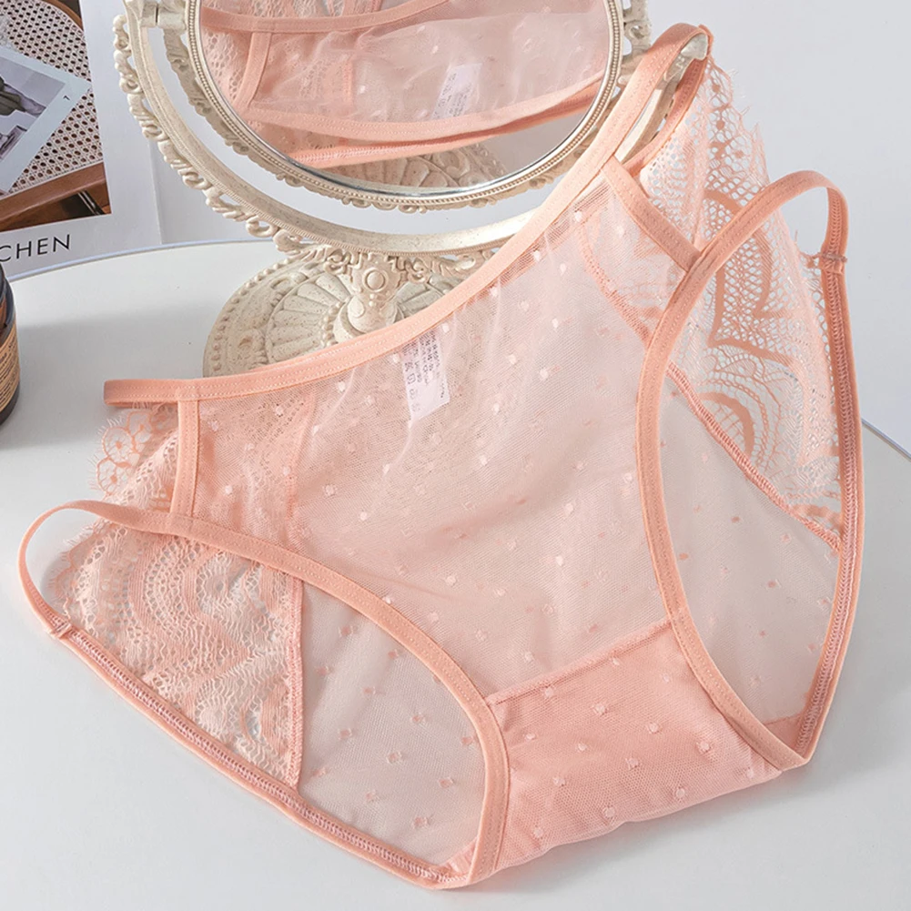 

Sexy Lace Panties Women's Mesh Breathable Sheer Ultra-Thin Seamless Lingeries Sexy Hot Triangular See Through Women's Underwear