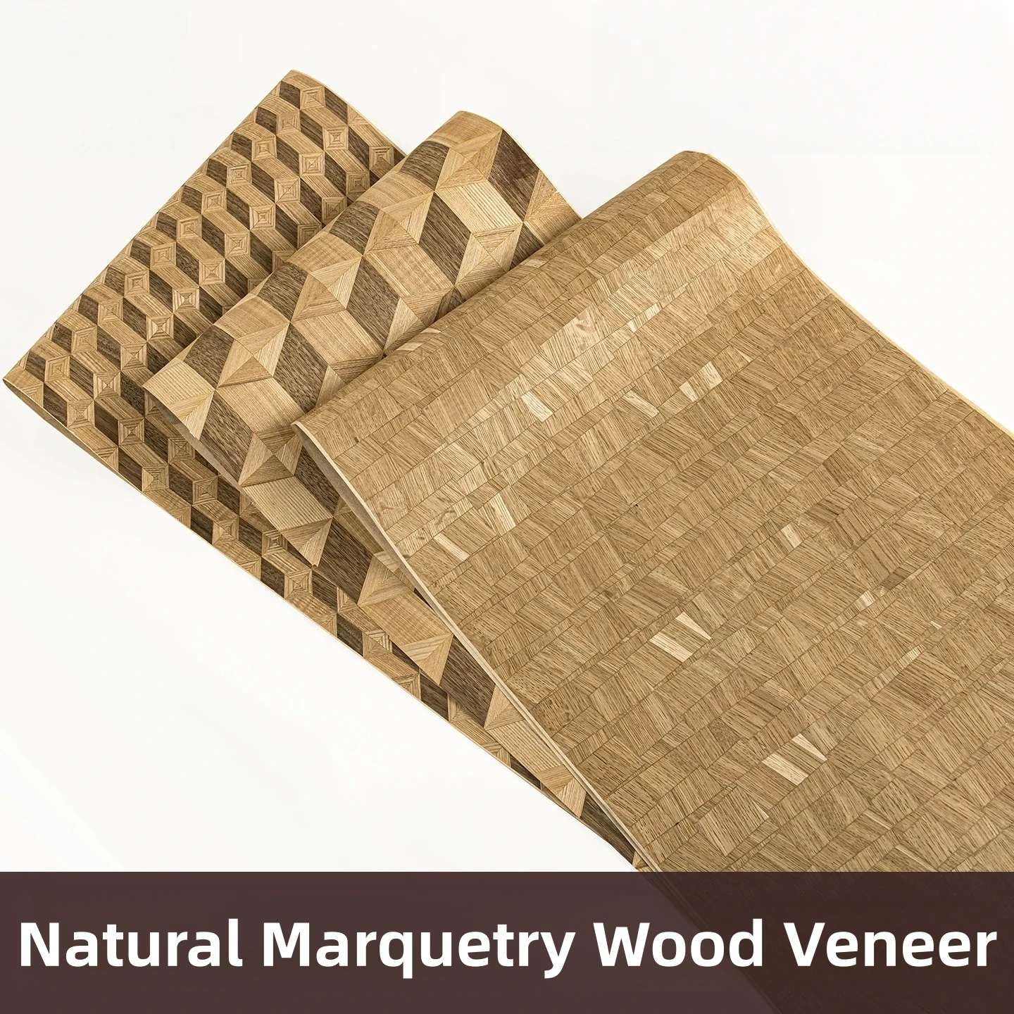 45x250cm Natural Marquetry Wood Veneer for Furniture Cabinet Interior Wall Panel Craft Decorative Inlay Design