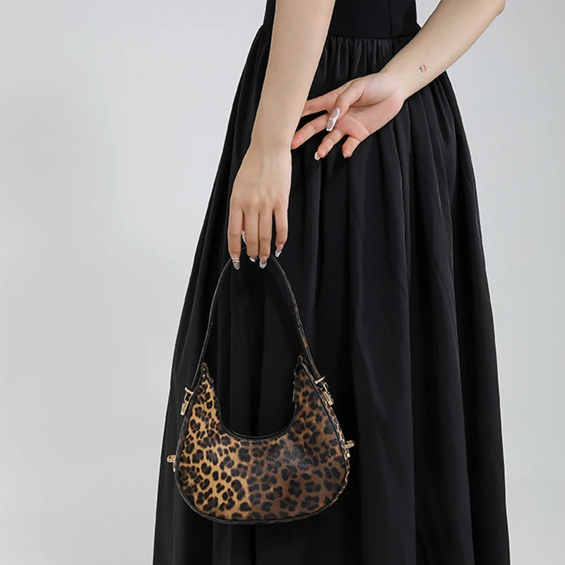 Neue Kuh Muster Schulter Tasche Für Frühling/Sommer Vielseitige frauen Tasche Personalisierte Koreanische Leopard Muster Unterarm Handtasche – Detail 4