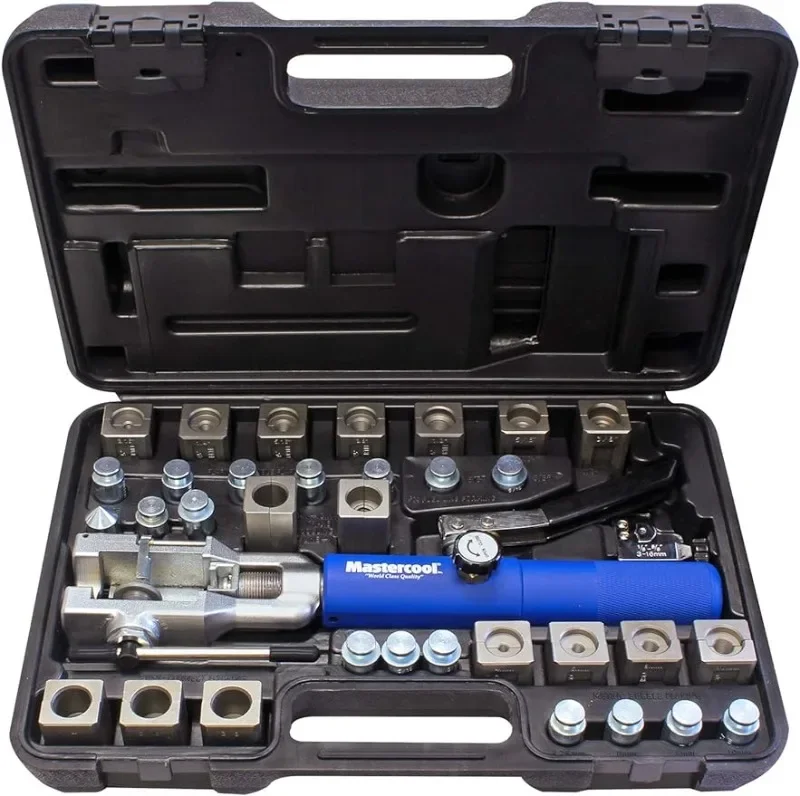 

MASTERCOOL 72485-PRC Universal Hydraulic Flaring Tool Set (Includes 3/8" and 1/2" Transmission Cooling Line Die and Adapter