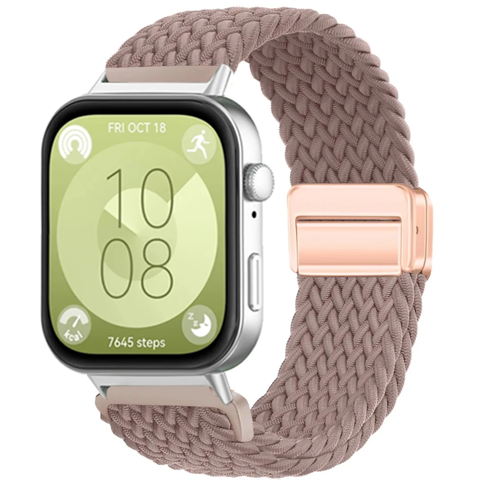 Correa for HUAWEI watch fit 3 Strap Magnatic Nylon Braided solo loop Replacement Belt Wrist Bracelet for HUAWEI fit3 2024 Band