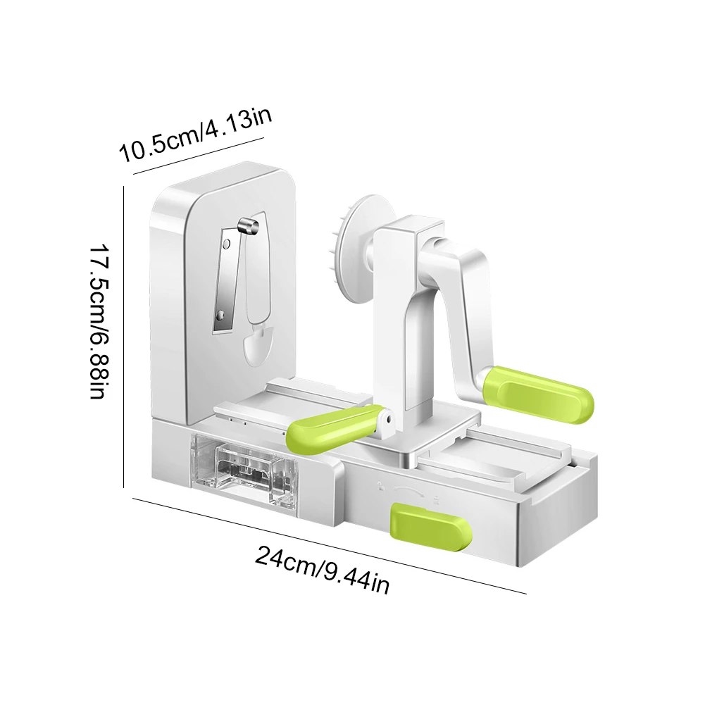 Foldable Vegetable Spiralizer with Extra Blade Box Vegetable Slicer Rotary Veggie Shredder for Cucumber Potato Zucchini image 6