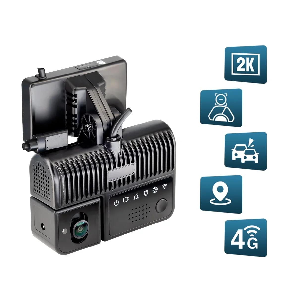 STONKAM 2K GPS WDR ADAS 4G AI Dashcam Video Recorder with Fatigue Detection Camera for Truck