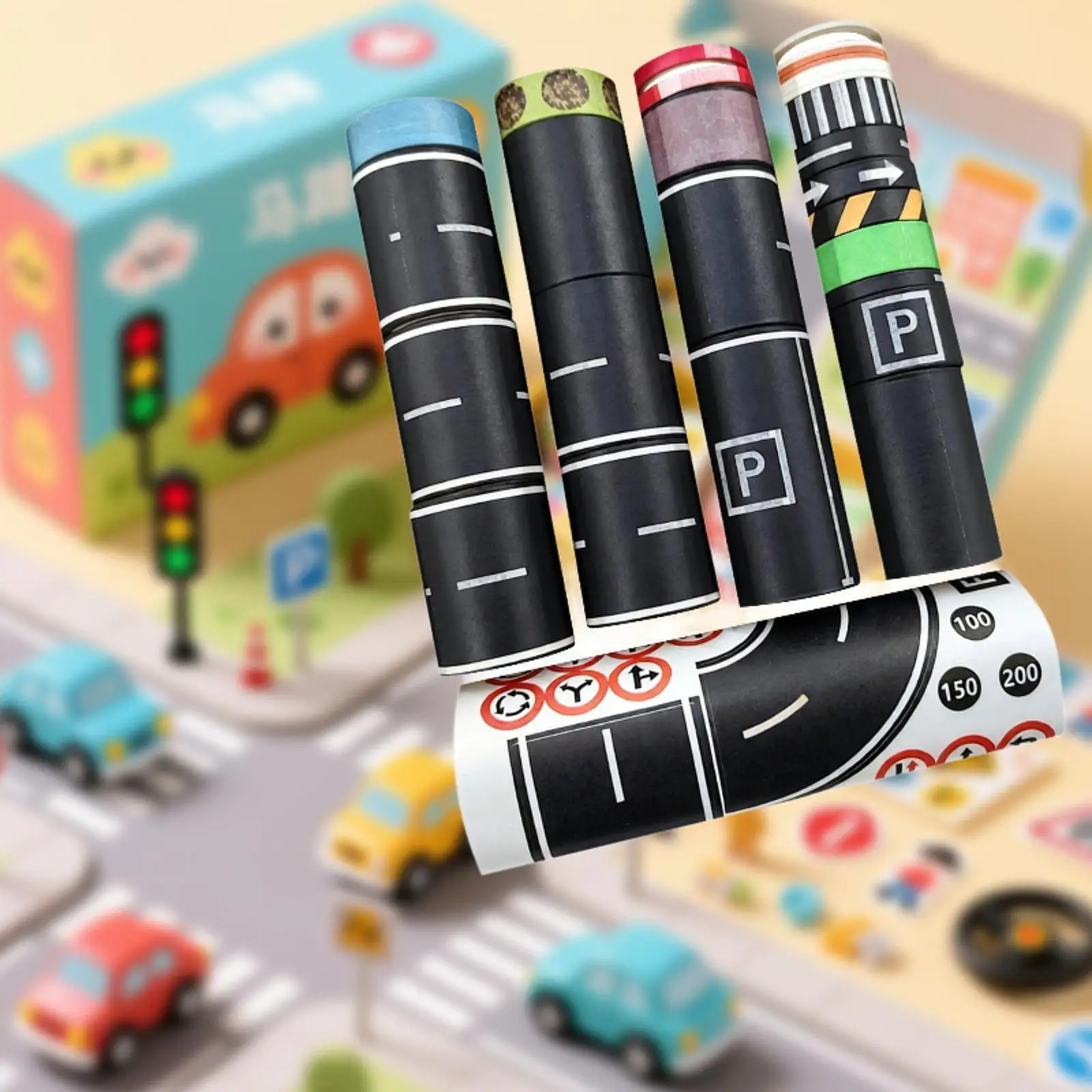 ملصقات إشارة المرور المزخرفة سهلة المسيل للدموع، ملحقات لعب السيارة لتزيين الحفلات