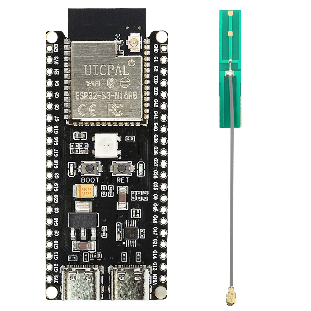 placa-de-desenvolvimento-esp32-s3-devkitc-1-24g-wifi-bt-modulos-para-arduino-8mb-psram-16mb-flash-n16r8-42pin-ch340c-type-c-esp32-s3