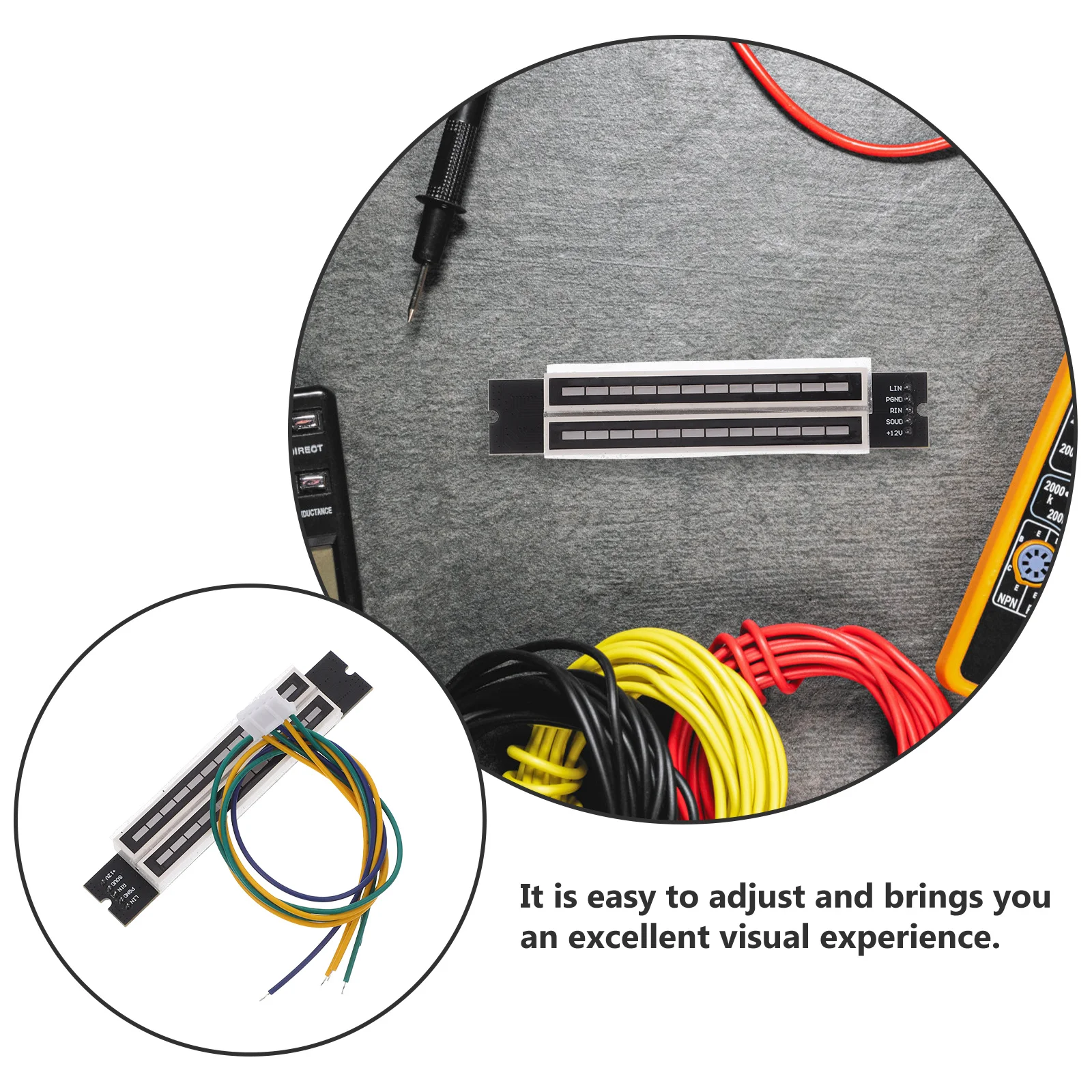 1Set 12-Bit Dual Channel Audio LED Muziek Spectrum Niveau Indicator Licht Compact Formaat Langdurig Gebruik Agc-modus Selectie