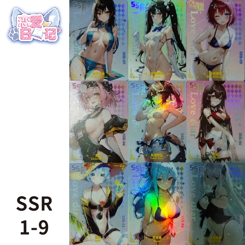 Liefde Dagboek Godin Flash Card Ssr Anime Personages Hyuga Hinata Aqua Kochou Shinobu Collectie Kaart Cartoon Speelgoed Kerstcadeau