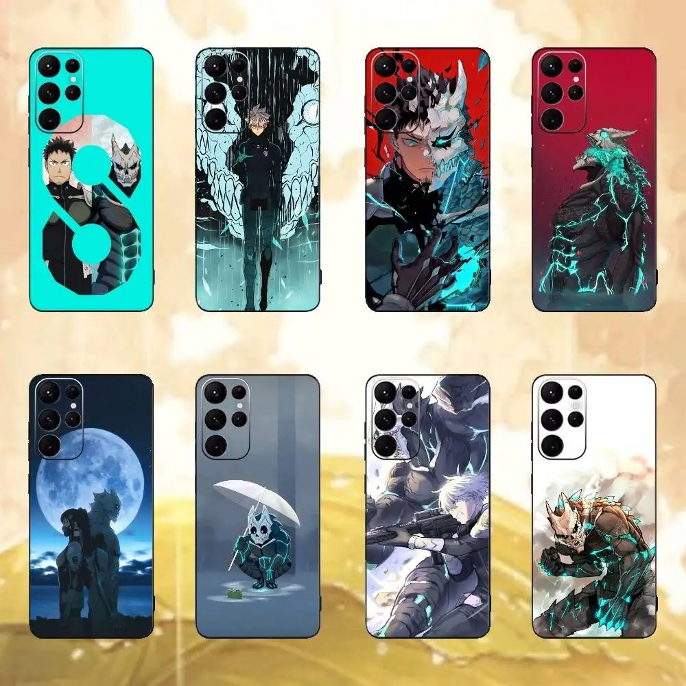 

Anime K-Kaiju No 8 Phone Case For Samsung S25,24,23,22,30,21,10,9,Ultra,Plus,Lite Soft Black Case