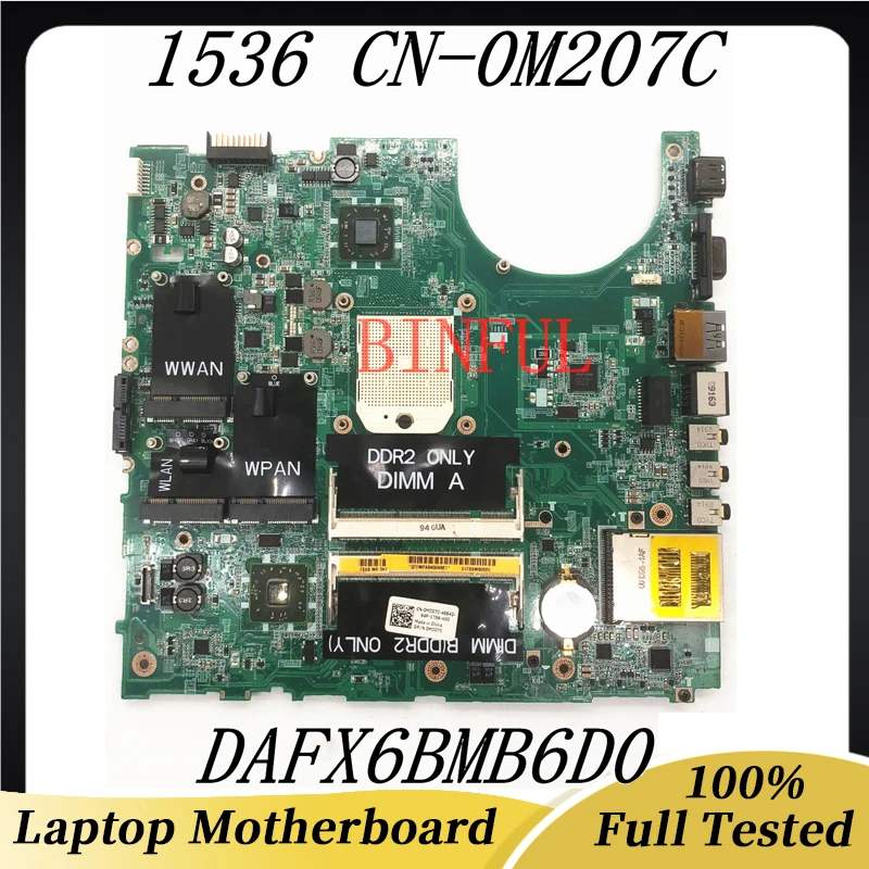 

CN-0M207C 0M207C M207C Free Shipping High Quality Mainboard For Dell 1536 DAFX6BMB6D0 Laptop Motherboard DDR3 100%Full Tested OK