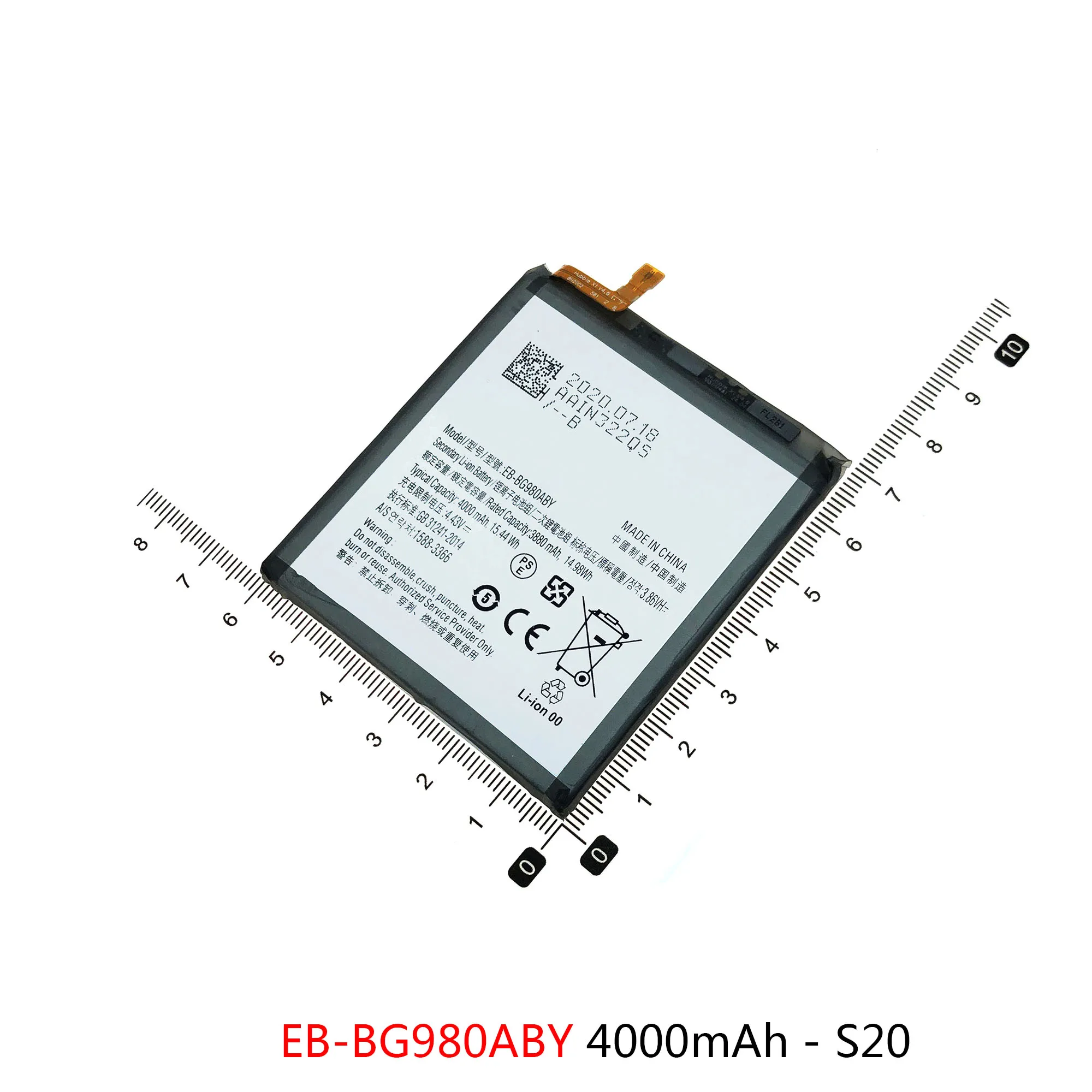 EB-BG980ABY Battery For Samsung Galaxy S20 S20FE 5G A52 S20+ S20Plus S20Ultra Batteries EB-BG781ABY EB-BG985ABY EB-BG988ABY