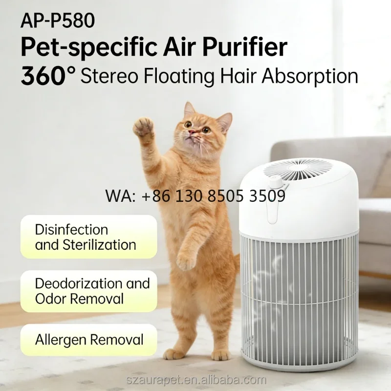 

OEM/ODM Portable Pet Hair Air Purifier Removes Floating Pet Fur and Dust 3-in-1 HEPA Filter Smart App Control 360 Air Intake