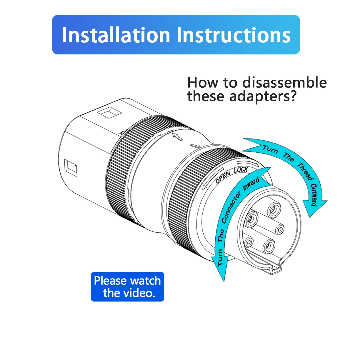 Adaptador GBT para Type2 32A 220V |   Conversor de carregador EV da UE |   IP55 à prova d'água |   Ajuste BYD/Tesla |   Garantia de 2 anos |   Carregamento rápido