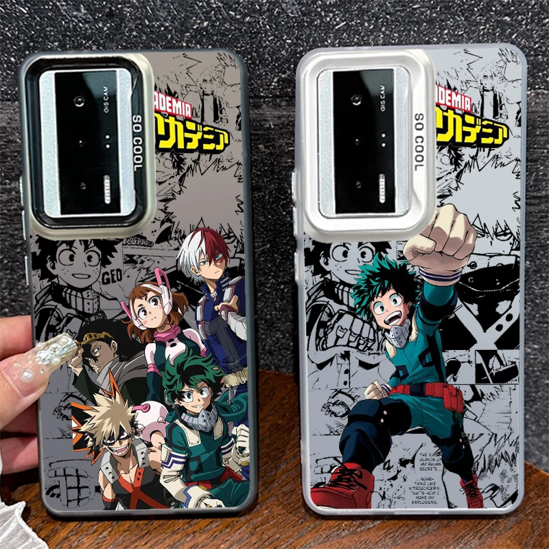 

My Hero Academy Anime Cartoon For Redmi Note 13 12 12S 11 11S 11E 10 10T 10S 9C 9T Pro Plus Max Lite 5G Colorful Silver Back