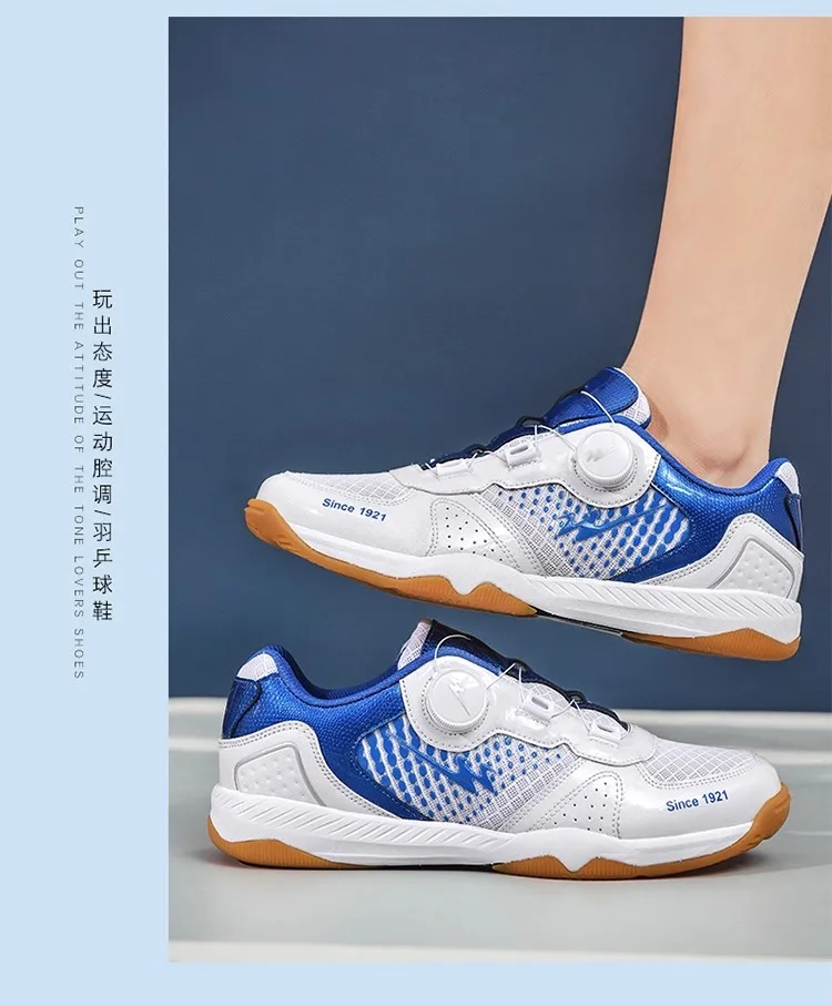 

New ping pong shoes suitable for training, comfortable badminton shoes, unisex brand sports casual shoes, court-specific shoes.