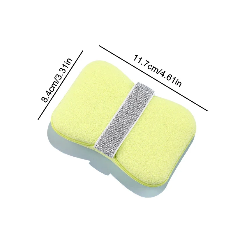 Éponge de bain 2 en 1, sac à savon pour lavage du visage, bouffante douce et propre, démaquillant réutilisable, tampons exfoliants pour le nettoyage quotidien, soins de la peau