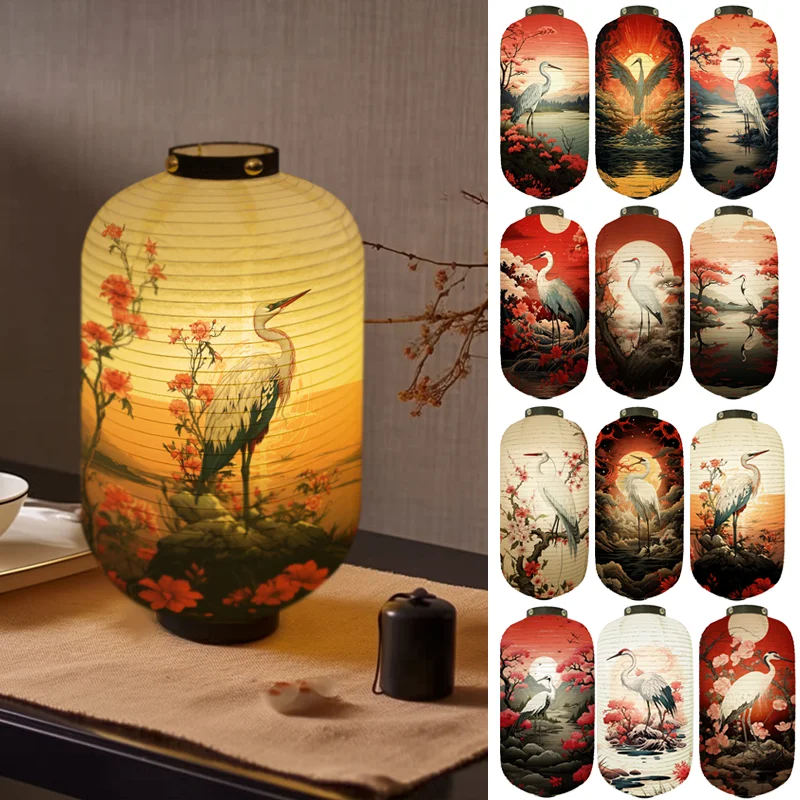 

Luxury Japanese Traditional Paper Lantern Sashimi Cuisine Izakaya Restaurant Beautiful Ukiyo-E Decor Lantern Pattern Advertising