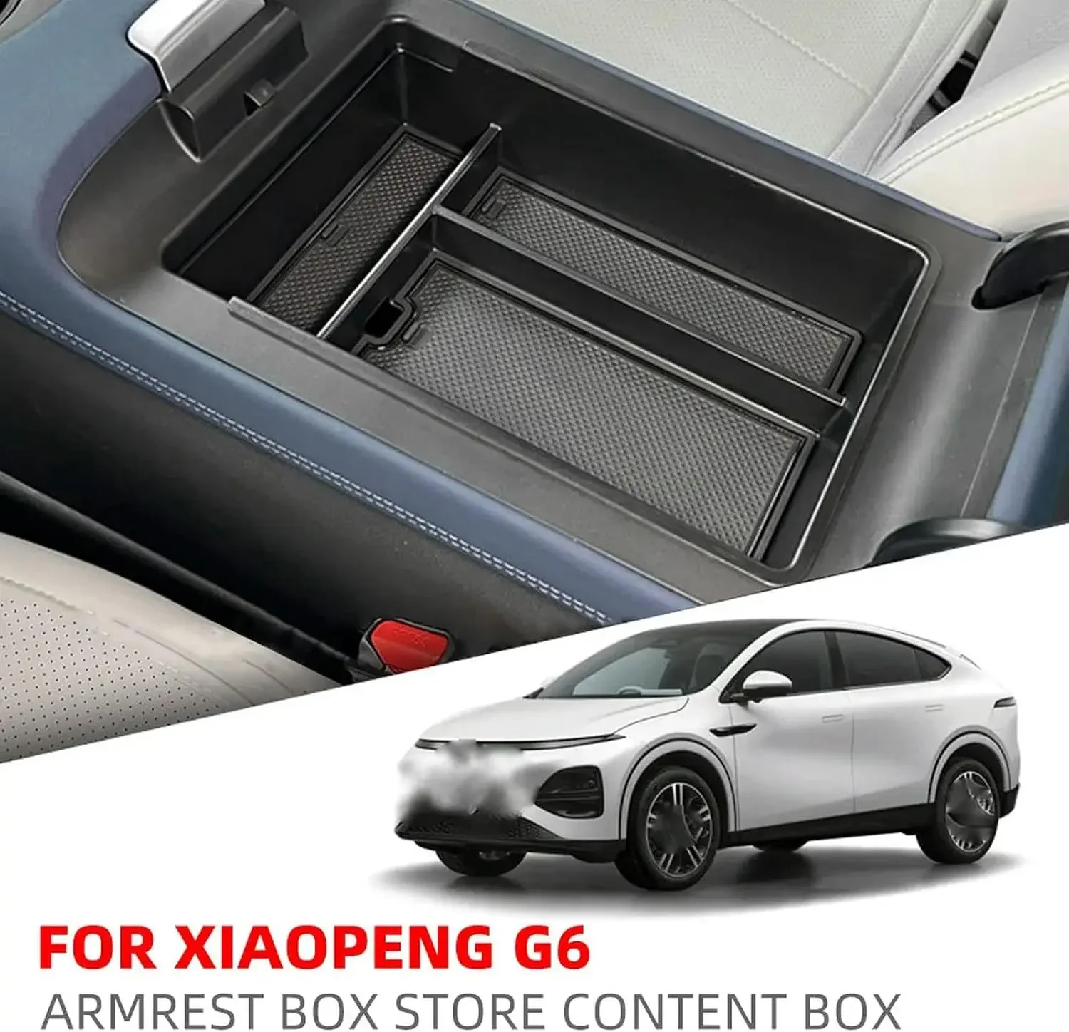 Center Console Organizer Center Console Storage Box Organizer for Xiaopeng G6 2023-2026 Car Interior Vehicle Armrest Holder