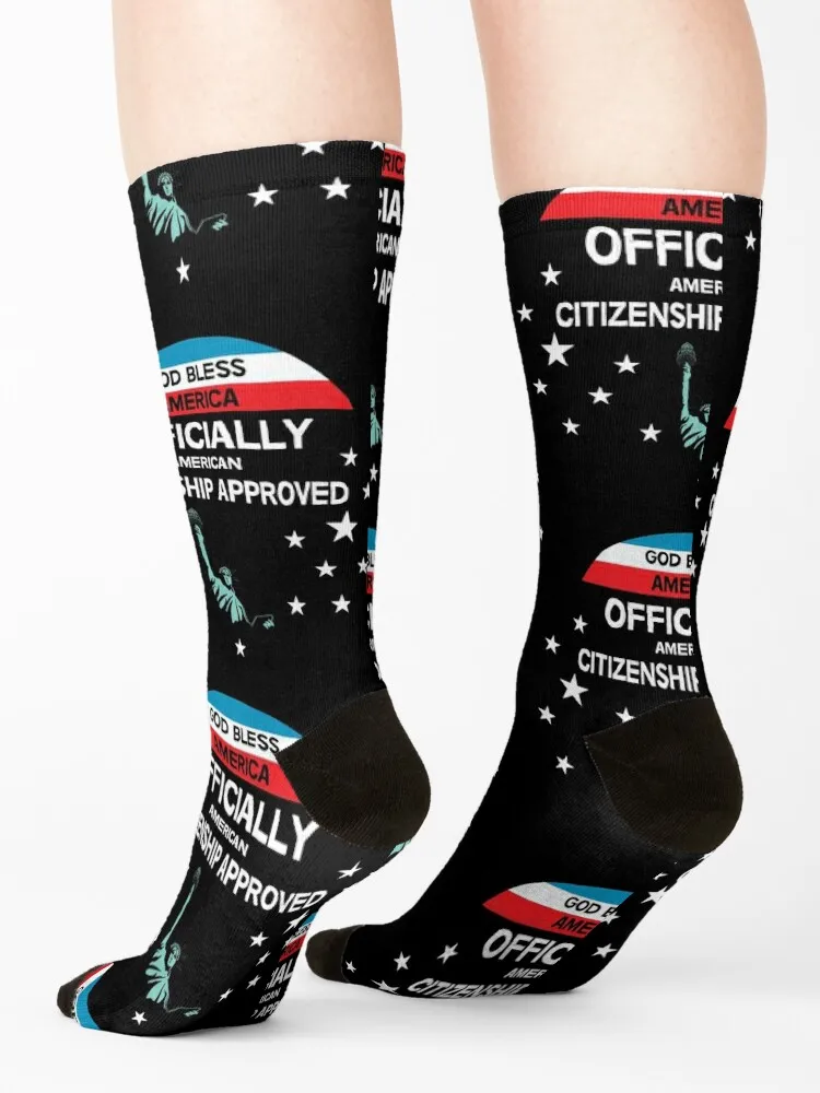 American Citizenship - US Green Card Gifts - Citizenship Parry Gifts - USA Citizenship Socks Stockings retro Mens Socks Women's
