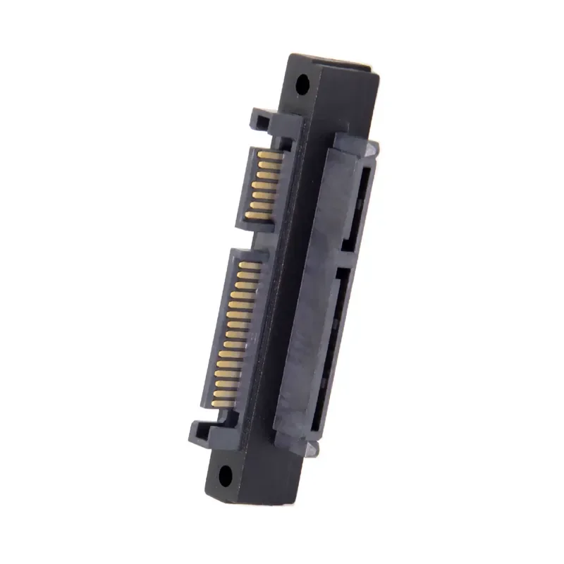 for NV 90 Degree Upper Elbow SATA 2.5 3.5 Inch Hard Drive Adapter Right Angle 7+15 Pin Male to Female Connector