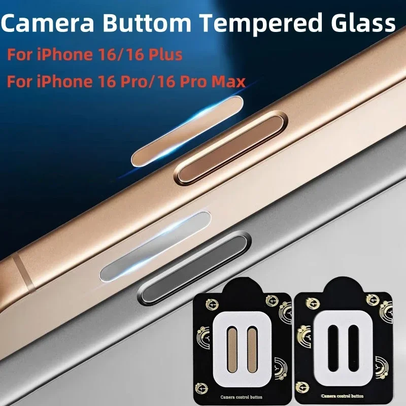 Camera Button Sticker For iPhone 16 Pro Max Camera Control Button for iPhone 16Plus 16 Pro Side Tempered Glass Button Film